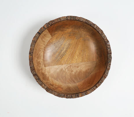 Mango Wood Turned Classic Snack Bowl