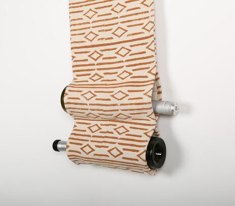 Rusty Orange Printed Wine Rack