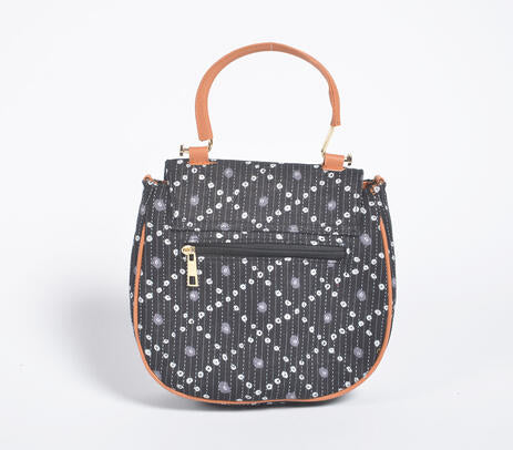 Bandhani Printed Handbag with Tassel