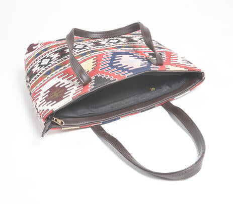 Jacquard Tote, Sling &amp; Wallet Set – Handwoven Cotton