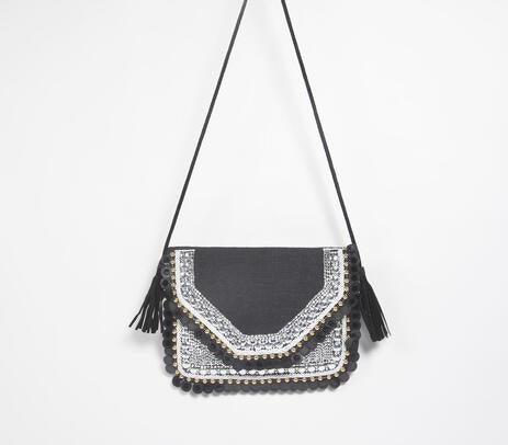 Statement Embellished Banjara Envelope Sling Bag
