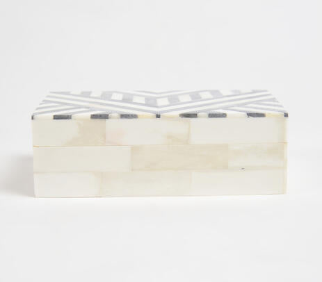 Art Deco Natural Bone &amp; MDF – Trinket Box