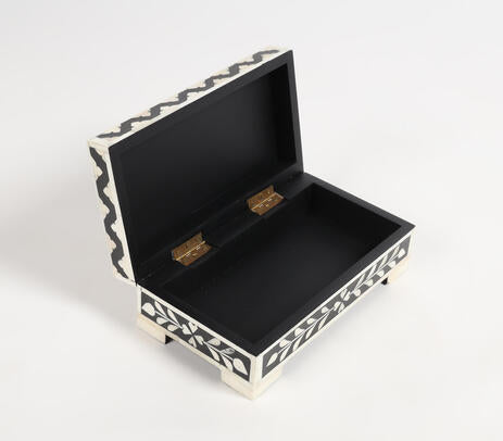 Inlay-work Monochrome Jewelry Box