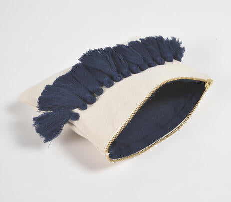 Handmade Tasseled Cotton Travel Pouch