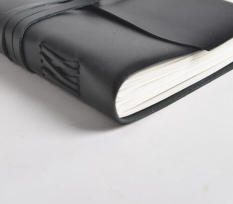 Hand Cut &amp; Bound Leather Diary