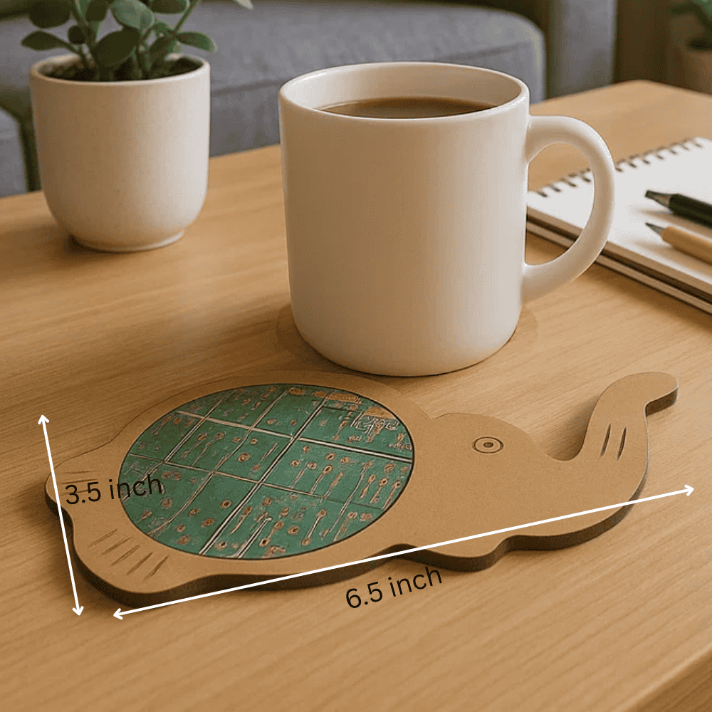 Recycled Circuit Board MDF Elephant Coaster