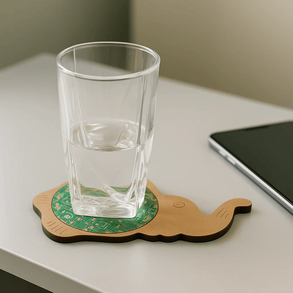 Recycled Circuit Board MDF Elephant Coaster