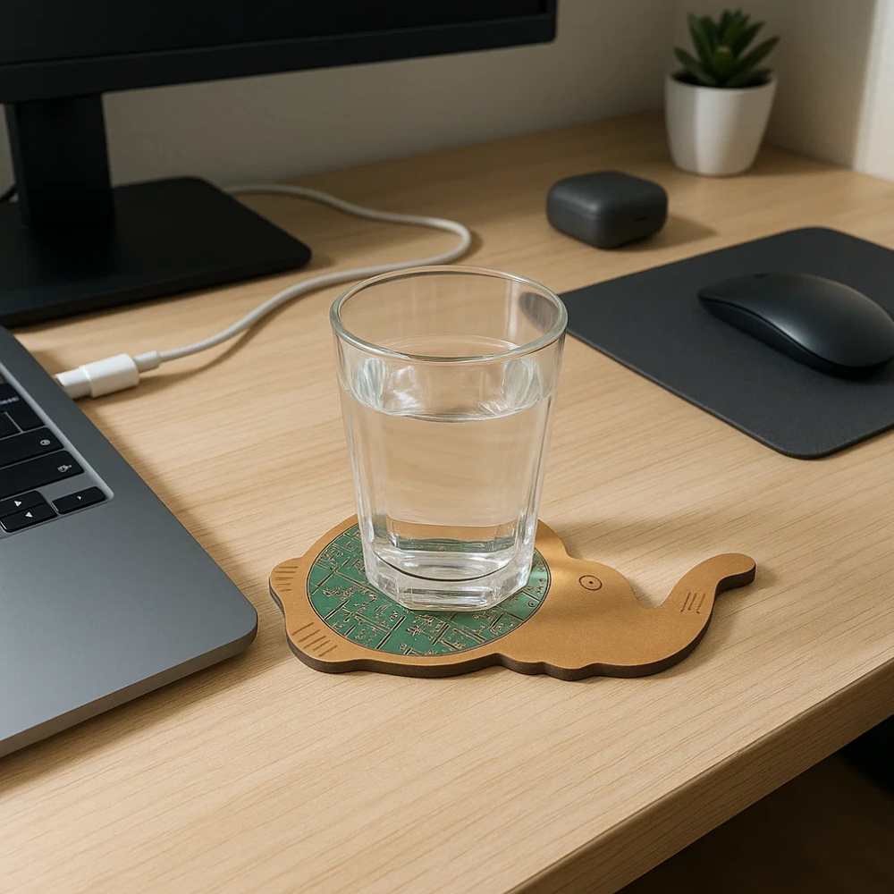 Recycled Circuit Board MDF Elephant Coaster