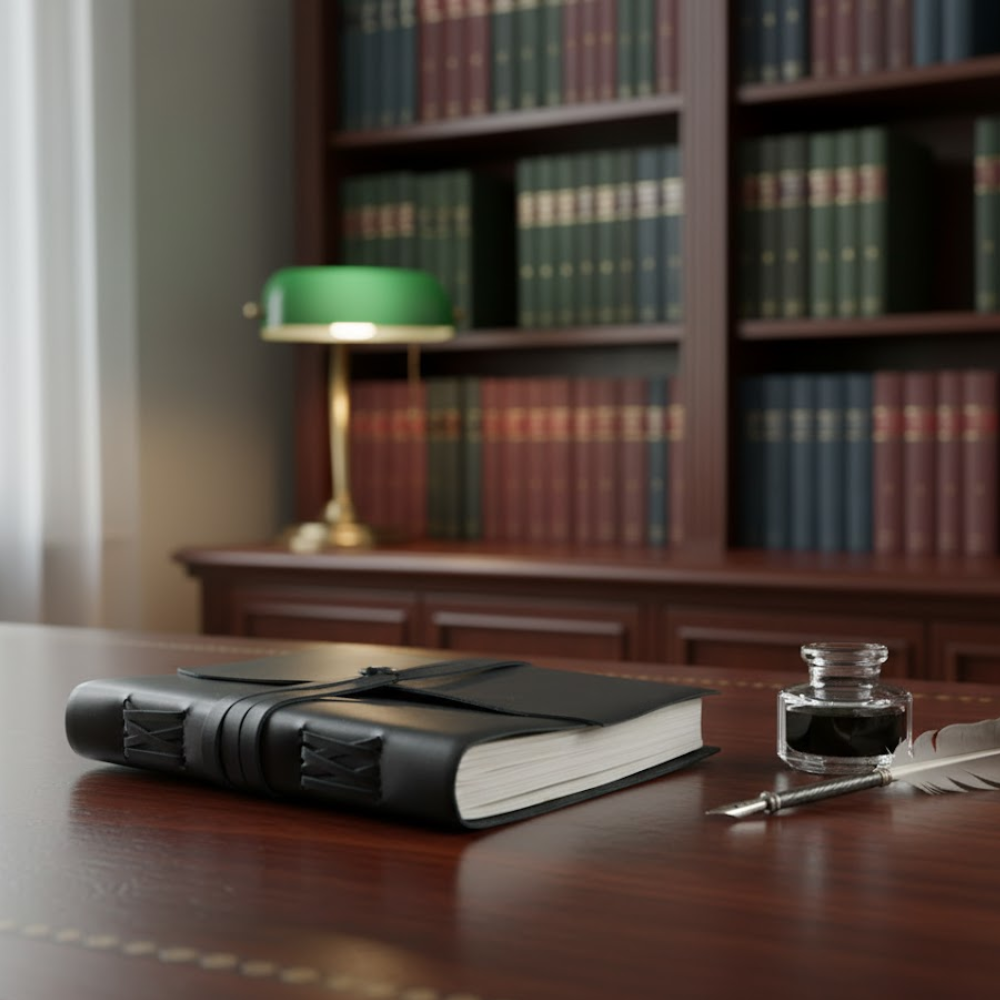 Hand Cut & Bound Leather Diary – Handmade Leather Journal with Recycled Paper Pages