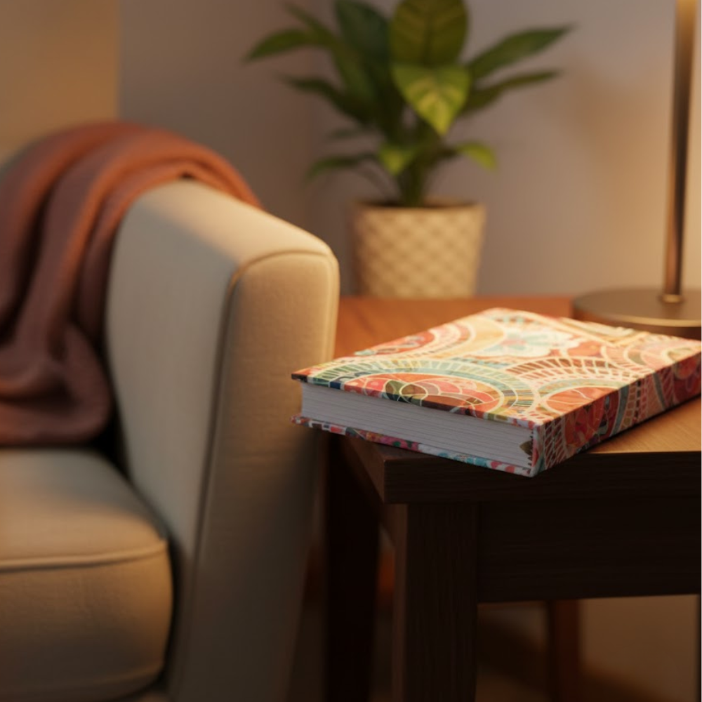 Hand Bound Repurposed Fabric Diary – Eco-Friendly Handmade Journal with Upcycled Paper