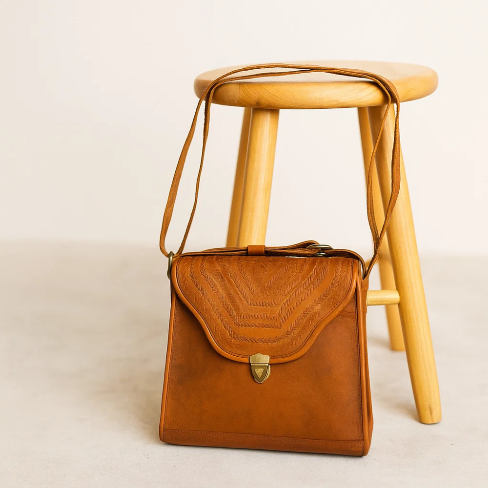 Punch Work Kutch Leather Sling Bag – Genuine Leather