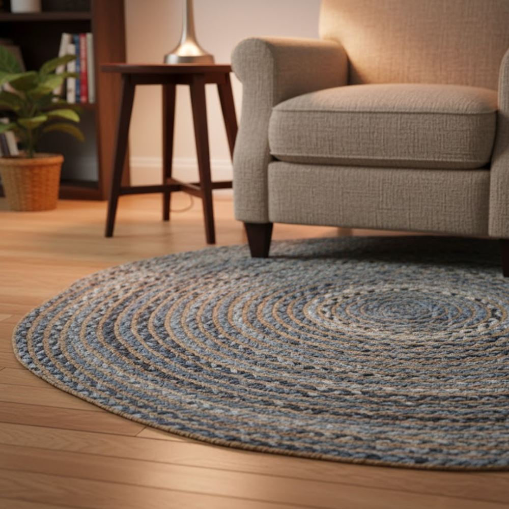 Round Jute Mat – Hand Braided