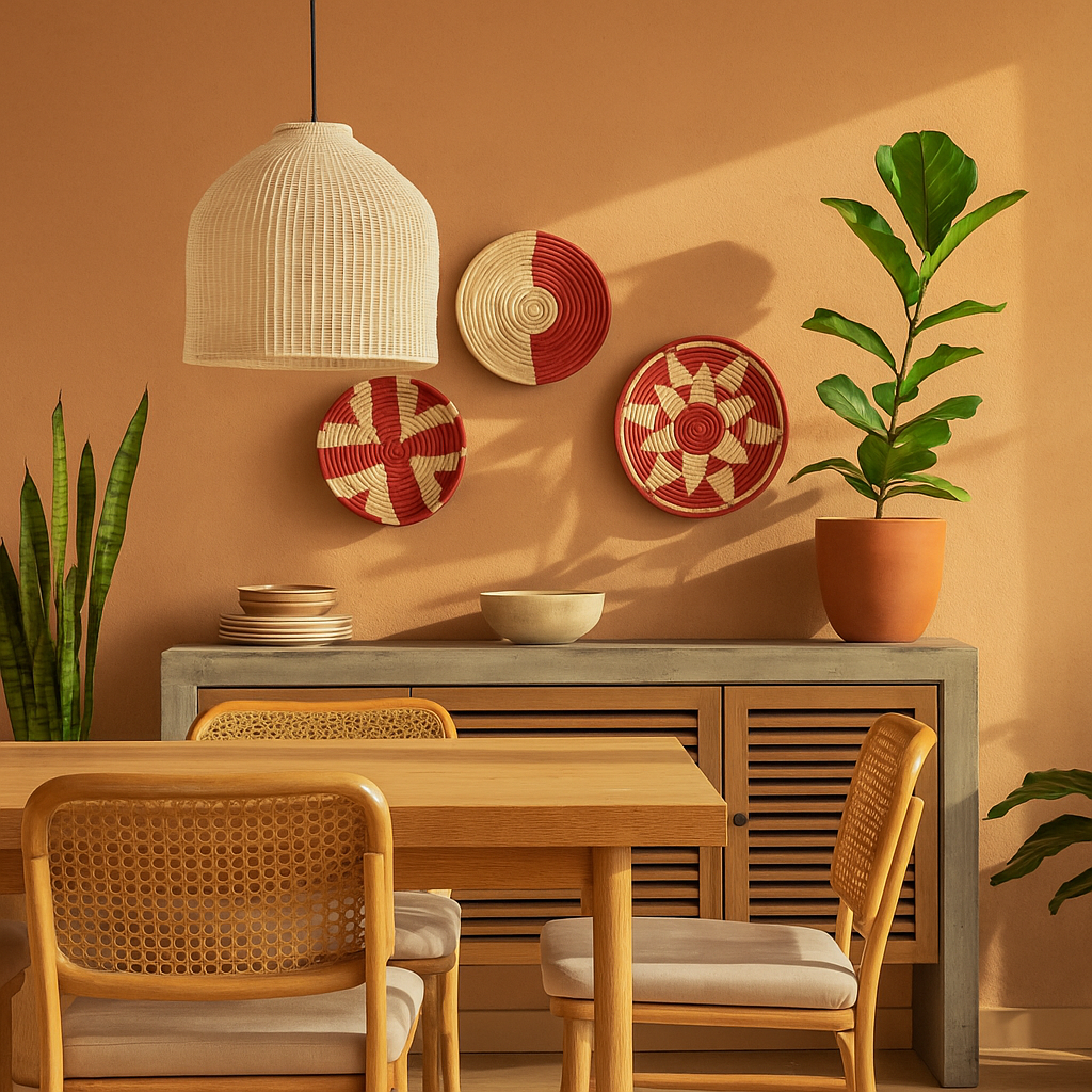 Sabai Grass Mandala Wall Plates