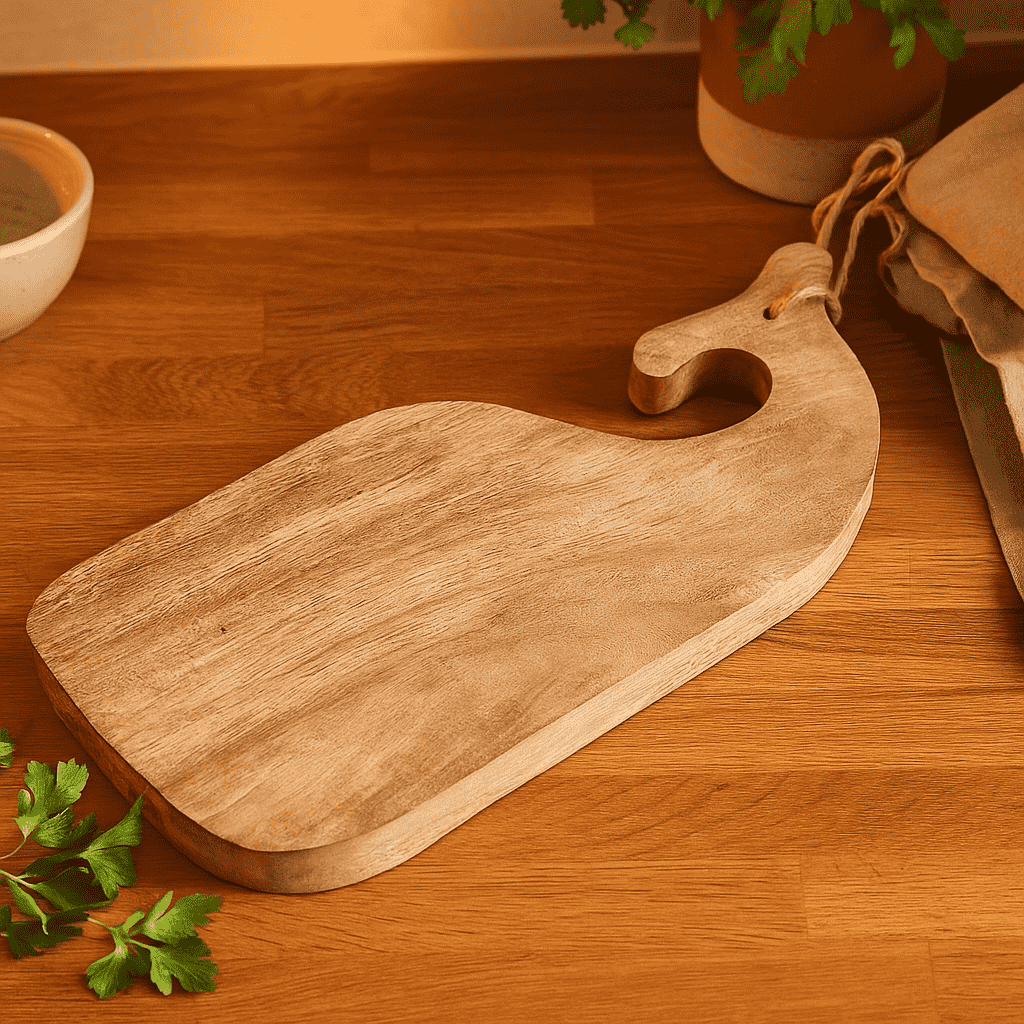 Farmhouse Mango Wood Chopping Board – Handcut - Gleemium Online Shop