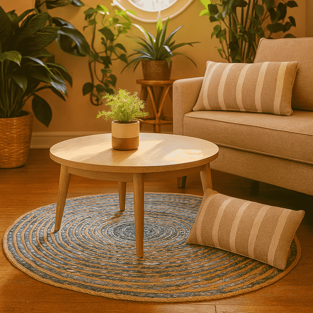 Round Jute Mat – Hand Braided