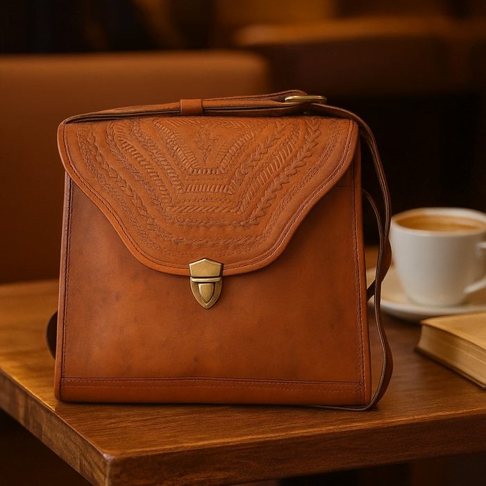 Punch Work Kutch Leather Sling Bag – Genuine Leather