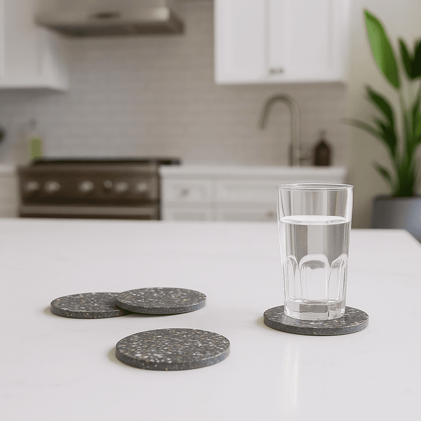 Stone Coasters | Cosmic Composite Hand-Carved Set of 4 Medium