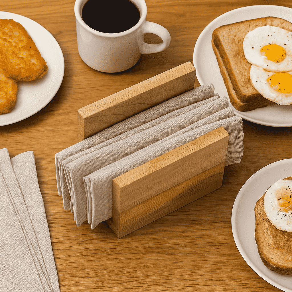 Classic Mango Wood Napkin Holder – Handcrafted