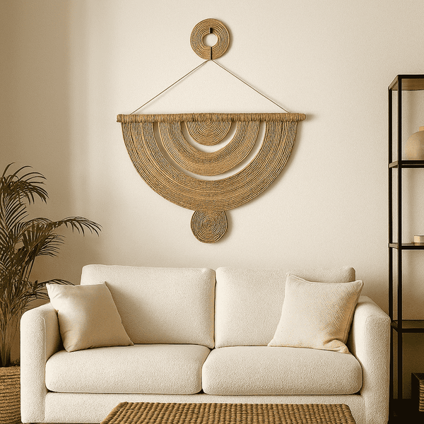 Jute and Cane Wall Decor | Handmade Earthy Natural Fibre Art
