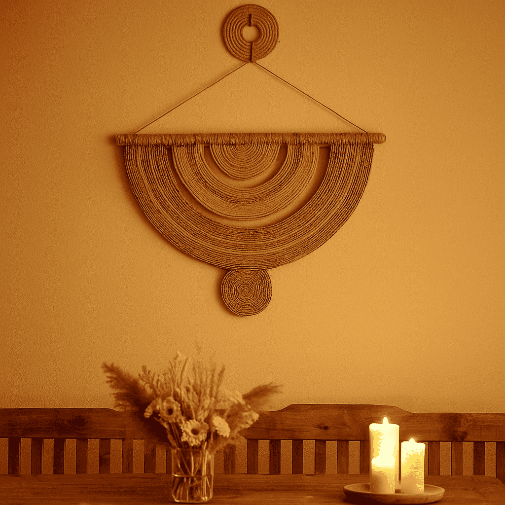 Jute &amp; Cane Earthy Wall Decor – Handmade