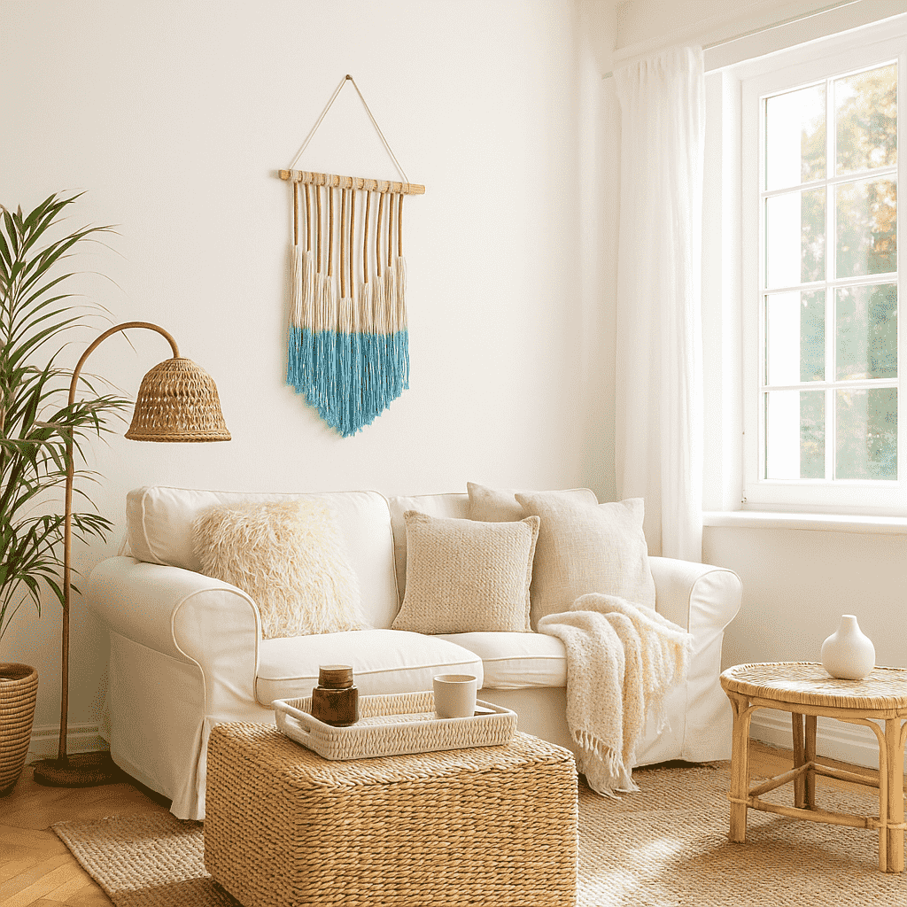 Lurex-Wrapped Ombre Wall Hanging