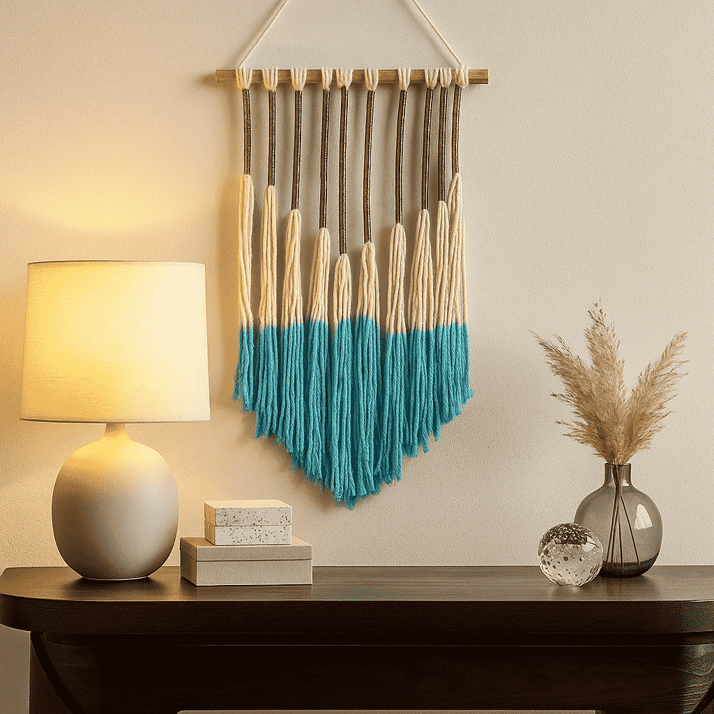 Lurex-Wrapped Ombre Wall Hanging