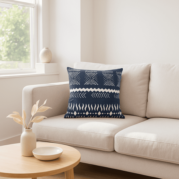 Tribal Cushion Cover | Monochrome Cotton Boho Decor