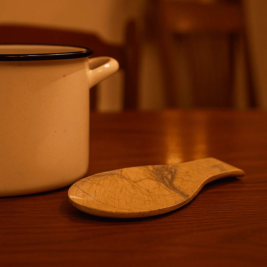 Fish-Shaped Ochre Marble Spoon Rest