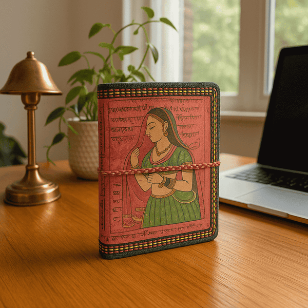 Ethnic Paper Journal | Hand Painted Recycled | Gleemium