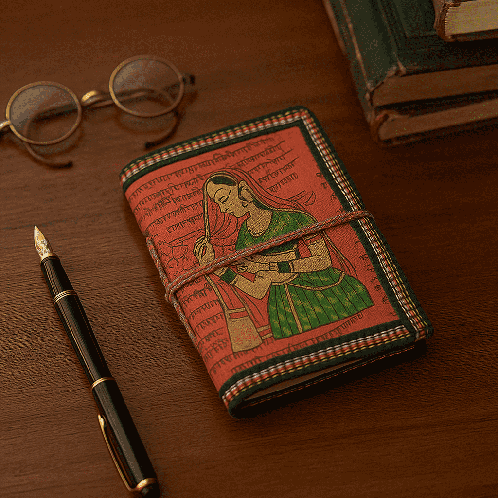 Recycled Ethnic Hand Painted Paper Journal – Eco-Friendly Journal