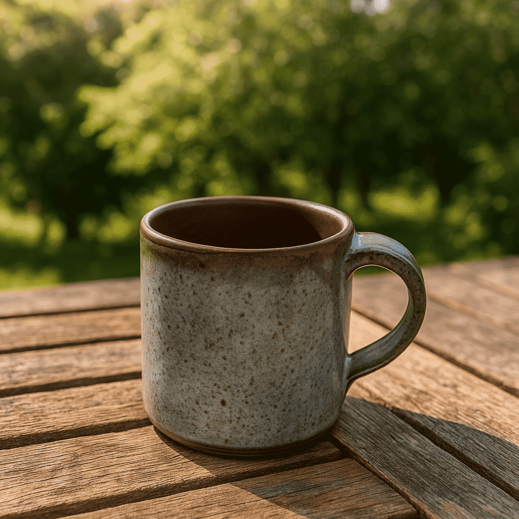 Opal Grey Clay Coffee Mug – Handmade Artisan Mug