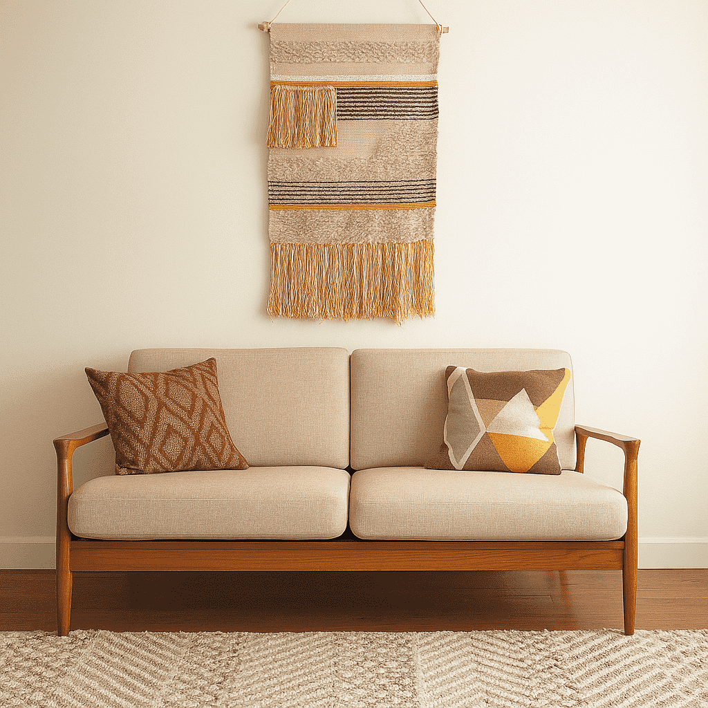 Handwoven Multicolor Cotton Fringe Wall Hanging