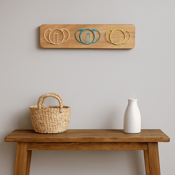 Elephant Wall Hook | Pastel Coiled Wooden | Gleemium