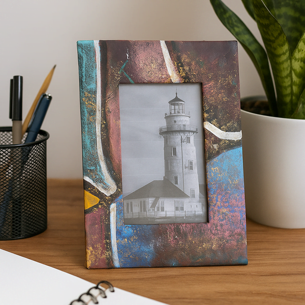 Abstract Art Paperboard Handcrafted Photo Frame – Artisan Decor