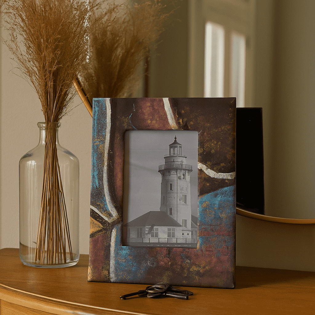 Abstract Art Paperboard Handcrafted Photo Frame