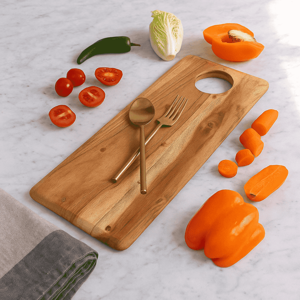 Classic Acacia Chopping Board | Handcut Solid Wood Kitchen Board