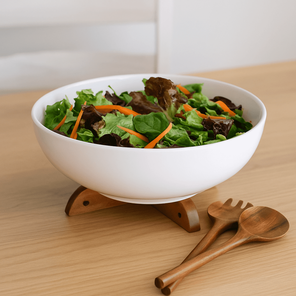 Handturned Mango Wood Bowl Stand – Solid Wood Serving Base