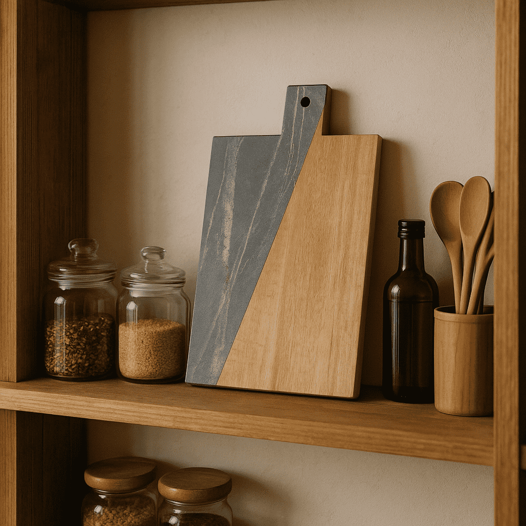Fusion Natural Acacia Wood & Marble Chopping Board