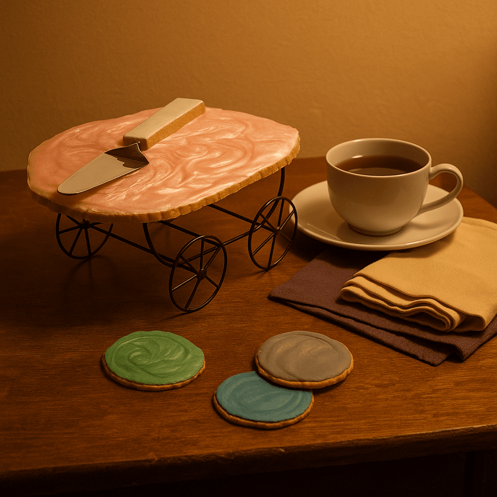 Handcrafted Resin Cake Stand Set – Pedestal Server & Coasters