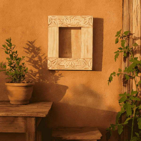 Jharoka Wood Wall Frame | Hand Carved Indian Boho Decor