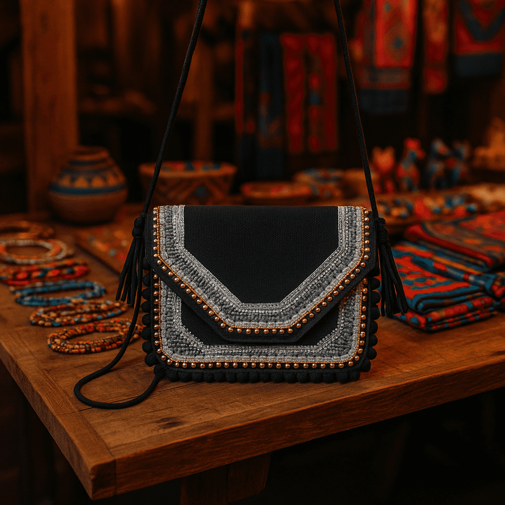 Embroidered Banjara Sling Bag – Handmade Envelope Crossbody