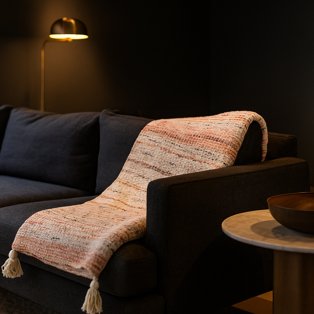 Gleemium Tufted and Handwoven Cozy Throw