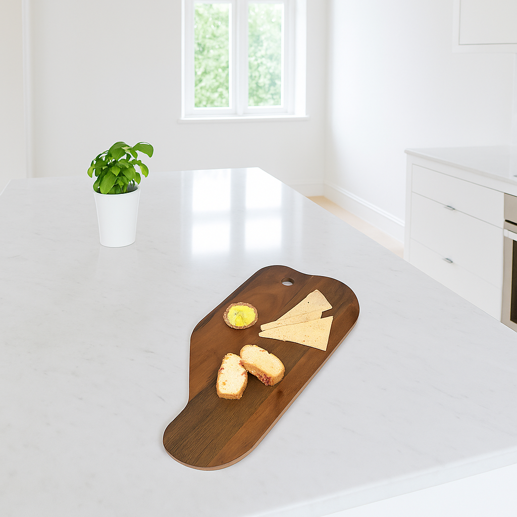 Handmade Acacia Abstract Serving Board – Artisan Wooden Acacia Serving Board