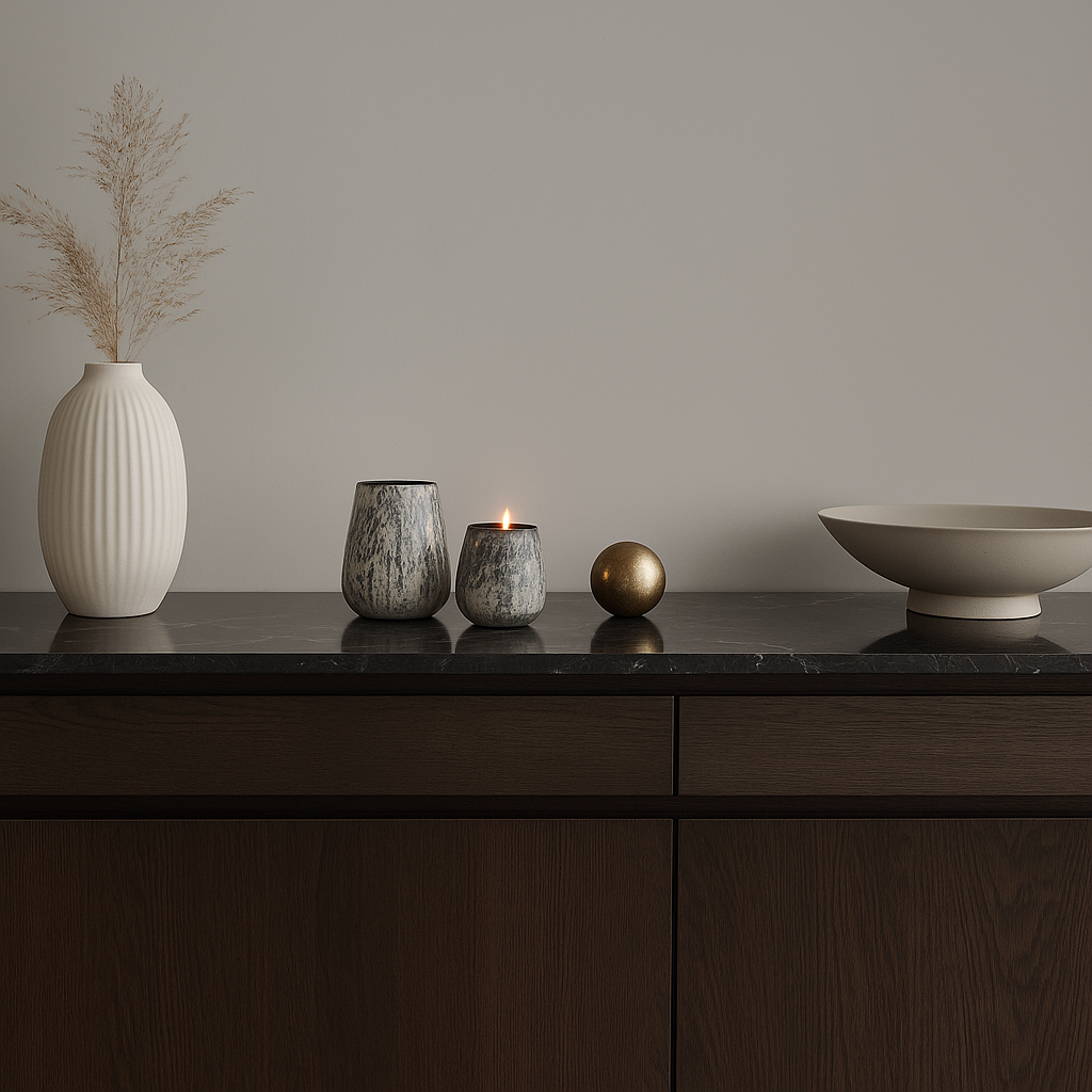 Monochrome Black & White Textured Glass Votives – Set of 2