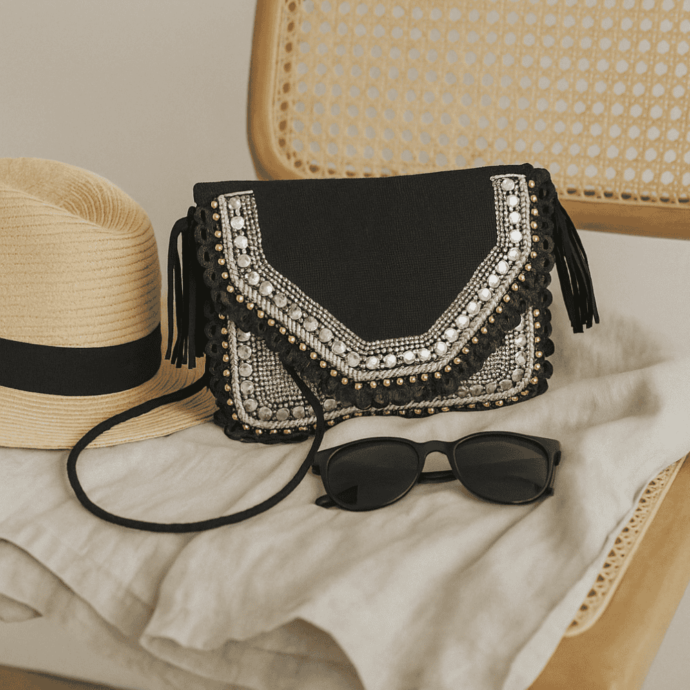 Embroidered Banjara Sling Bag – Handmade Envelope Crossbody