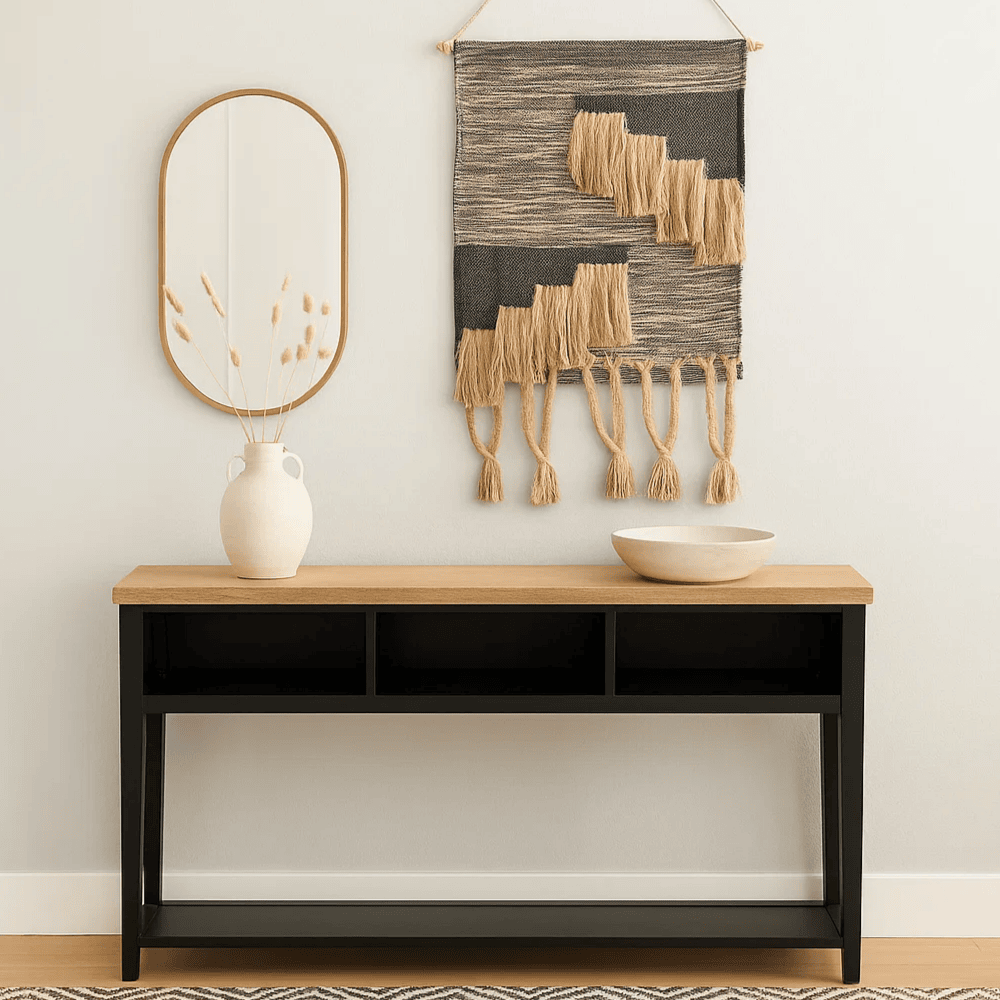 Handwoven Cotton Wall Hanging – Braided Boho Decor