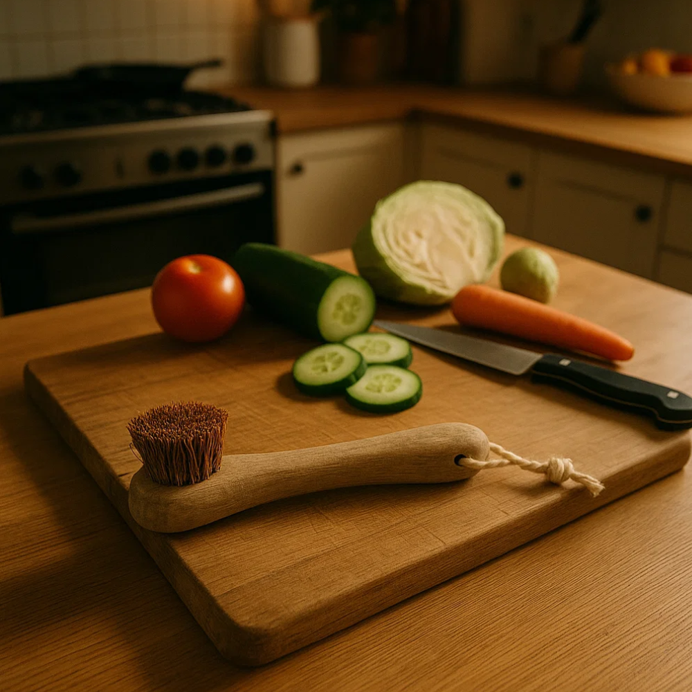 Handmade Coconut Fiber Cleaning Brush – Eco-Friendly Natural Scrubber for Household Use