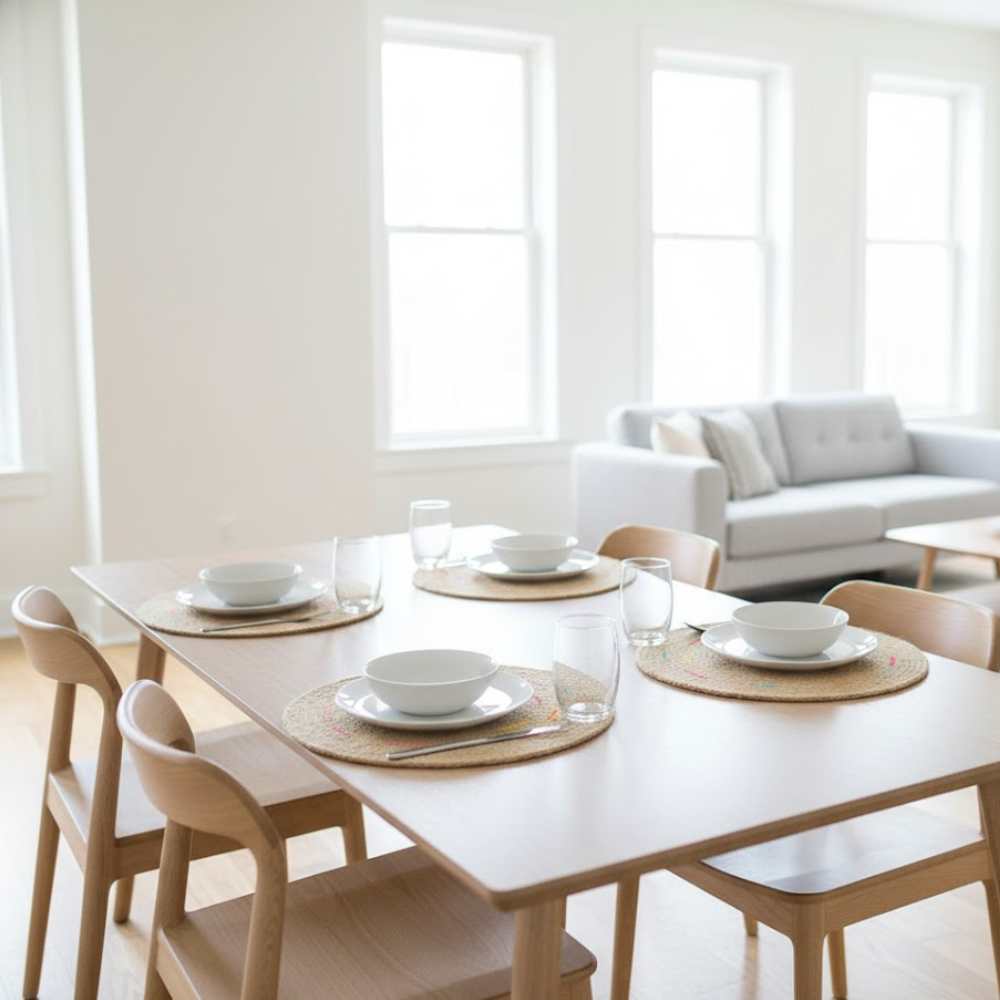 Hand Braided Jute Placemats (Set of 7) – Eco-Friendly Dining Table Mats in Natural Jute