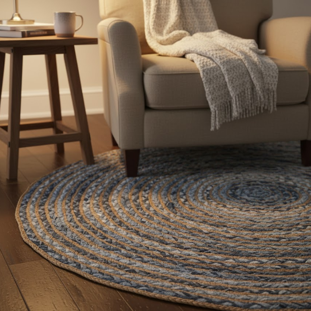 Round Jute Mat – Hand Braided