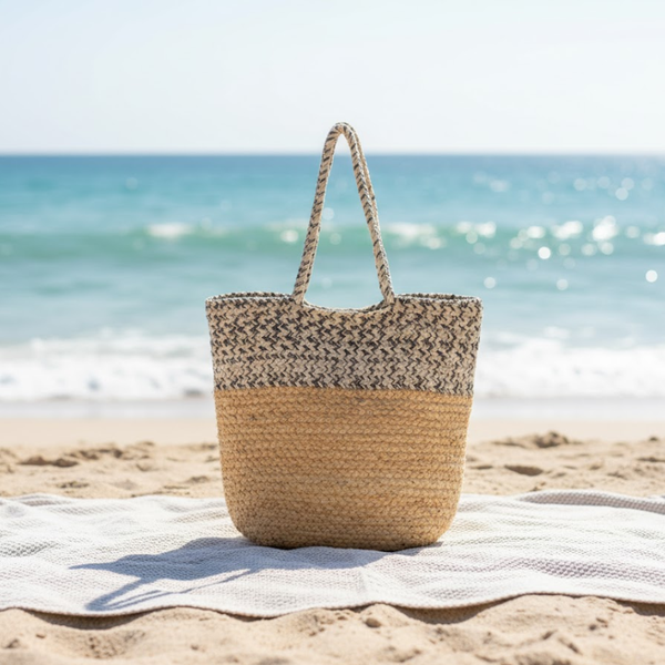Jute Cotton Tote Bag | Hand Braided Eco | Gleemium